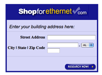 Click to enter your building address and get a map for Ethernet services.
